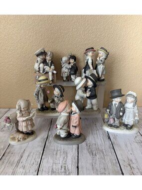 Set of 8 Enesco Pretty as a Picture Figurine Lot Kim Anderson 1996-1999